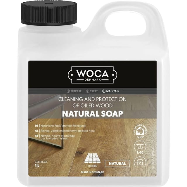 Holzbodenseife für die Grundbehandlung von Weichholzböden natur 5 Liter - Woca
