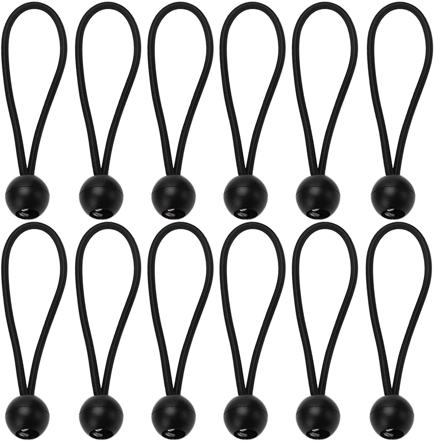 12-teiliges Set Planen-gummiseile Mit Kugelenden, Kabelbinder, Elastische Spanner, Gummispanner, Für Planenhalterungen, Banner, Vorhänge, Verlängerungsgurte, 15 Cm