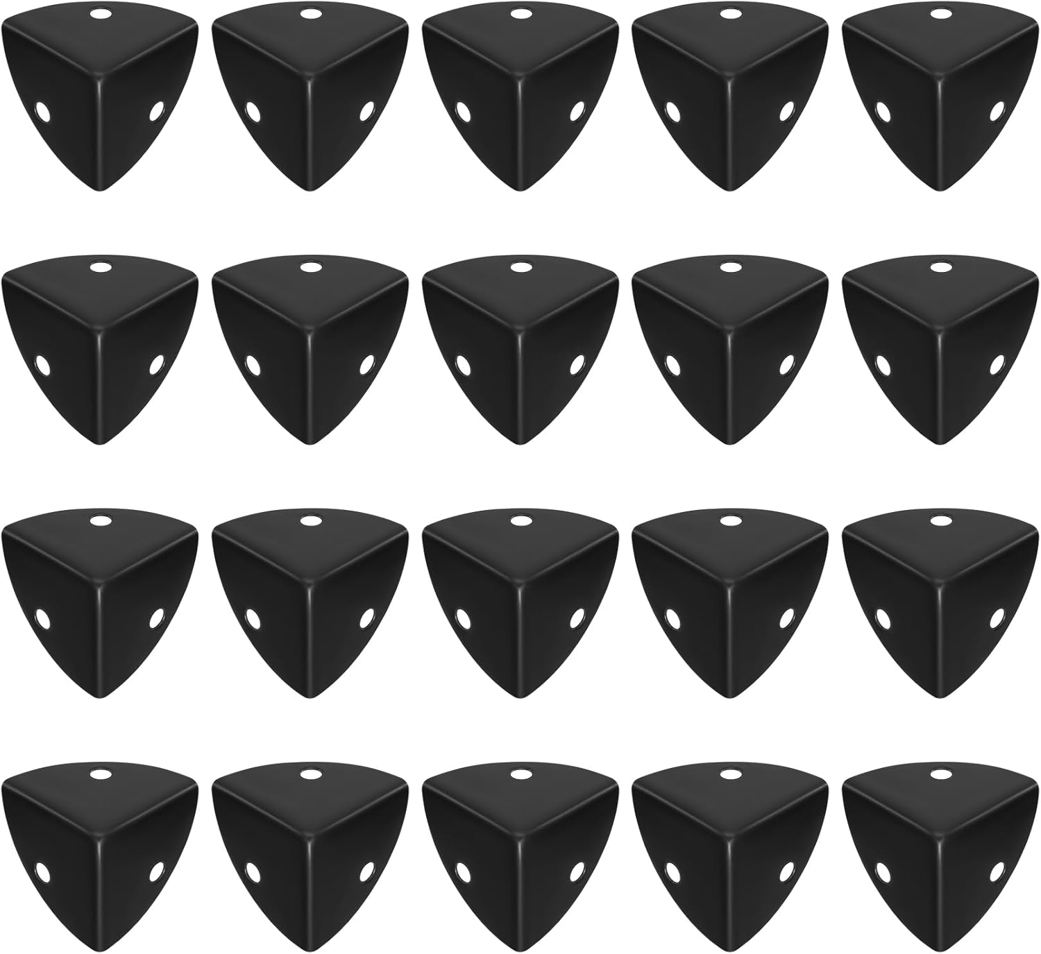 20 Metalleckenschützer Für Tische, Möbel, Kisten, Schränke, Schreibtische, Schwarz