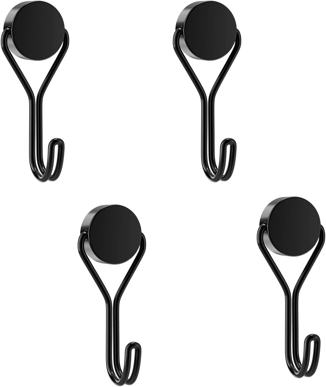 Set Mit 4 Extra Starken Magnethaken, Leistungsstarker 16-mm-magnet, Neodym-haken Für Kühlschrank, Büro Und Küche – Schwarz