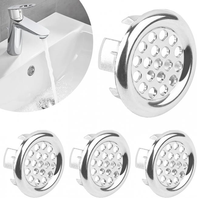 Überlaufring-set Für Badezimmerwaschbecken, Runder Waschbeckenstöpsel/ring Und Abflussdeckel