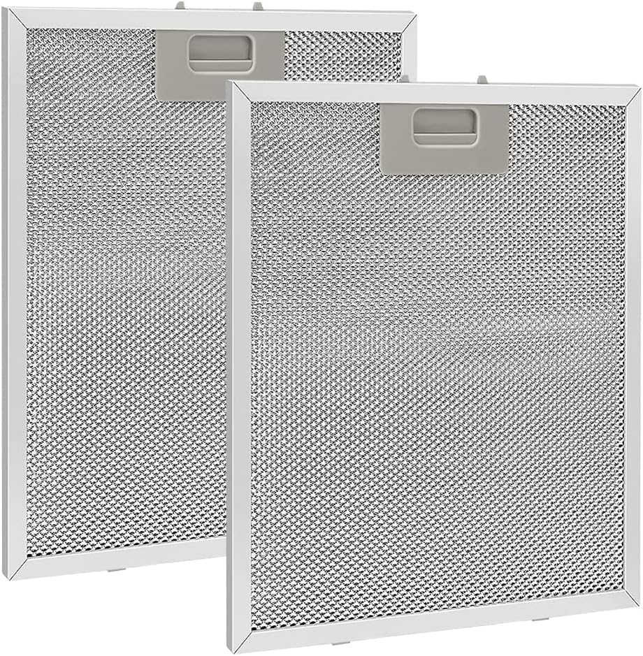 Set Mit 2 Metallfettfiltern 320x260mm, Aluminium, Fettabweisend, Waschbar, Netzgewebe, Für Dunstabzugshauben