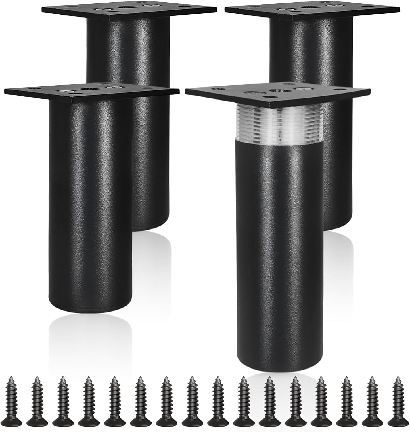 Verstellbare Möbelfüße (10–11 Mm), Tischbeine Aus Aluminiumlegierung, Möbelfüße, Stützfüße Mit Schrauben, Schwarz