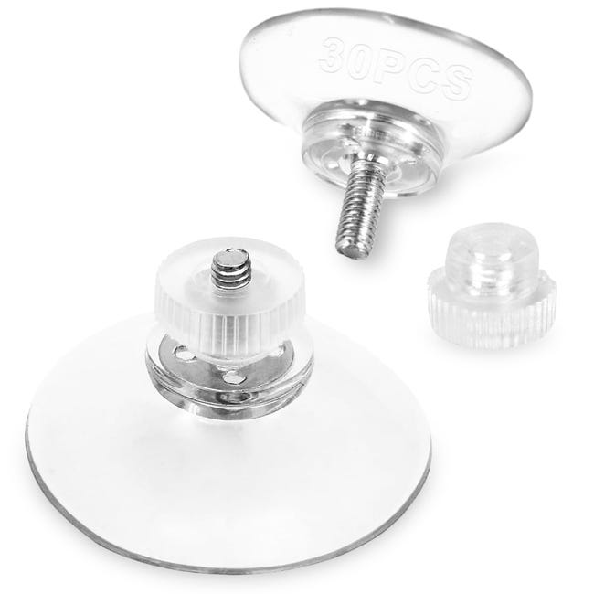 30 Stück Transparente Saugnäpfe, Multifunktionale Fenstersaugnäpfe, 30 Mm Mini-saugnäpfe, Saugnäpfe Mit M410-schrauben, Für Fenster, Autos, Dekoration Und Zum Aufhängen