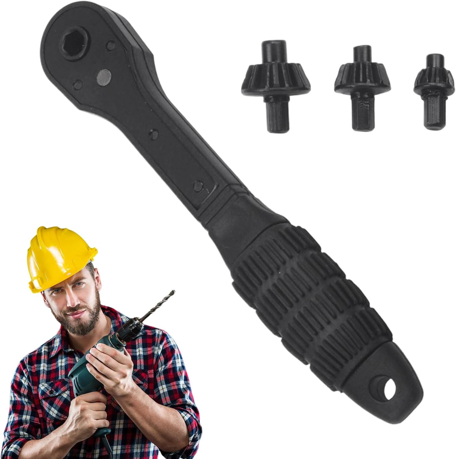 Tragbares 2-in-1-schnellwechsel-ratschenfutter, 2-in-1-elektro-bohrfutterschlüssel Für Elektroarbeiten, Werkstatt, Heimwerken, Reparaturen, Wartung, Projekte, Männer