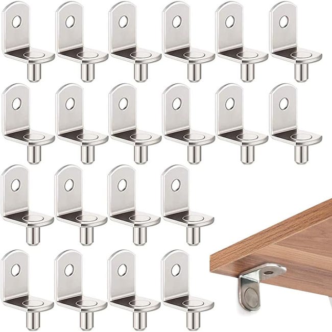 20 X 5 Mm L-förmige Metall-regalträgerstifte Für Glas-, Holz-, Bücherregal- Und Schrankböden.