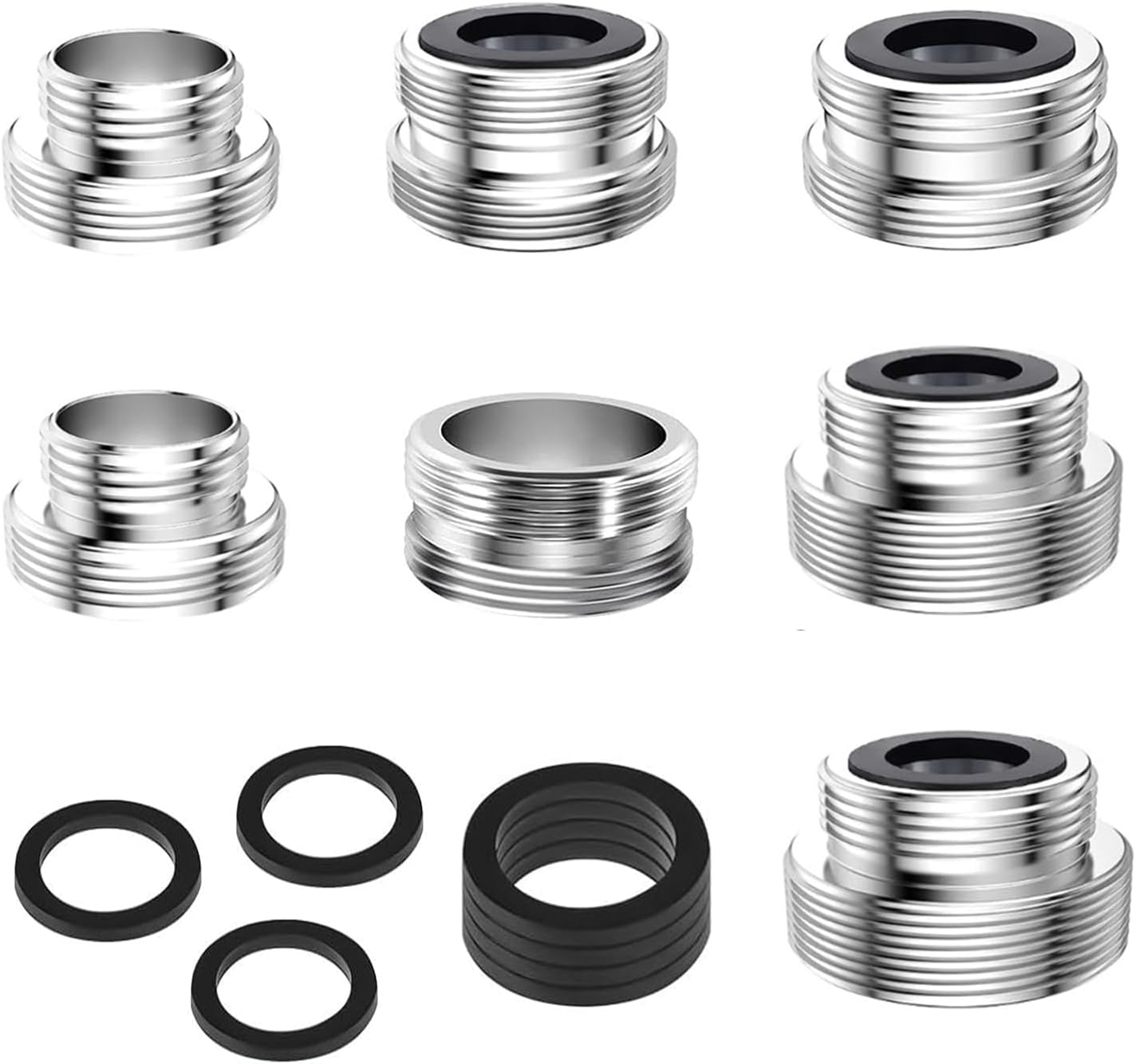 Set Mit 7 Wasserhahnadaptern, Küchenarmatur – Adapter Mit Außengewinde – Strahlregler, 16–28 Mm