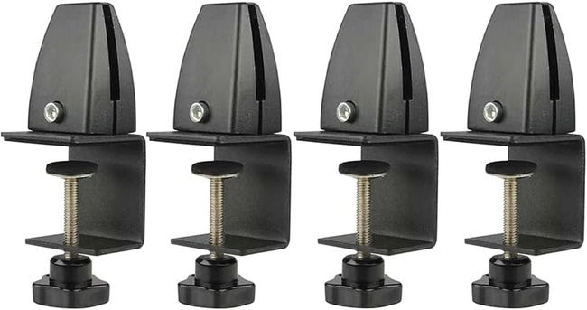 4-teiliges Set Verstellbarer Glasklemmen Aus Aluminiumlegierung, Plexiglas-tischklemmen, Trennwandhalterung, Trennwandclip