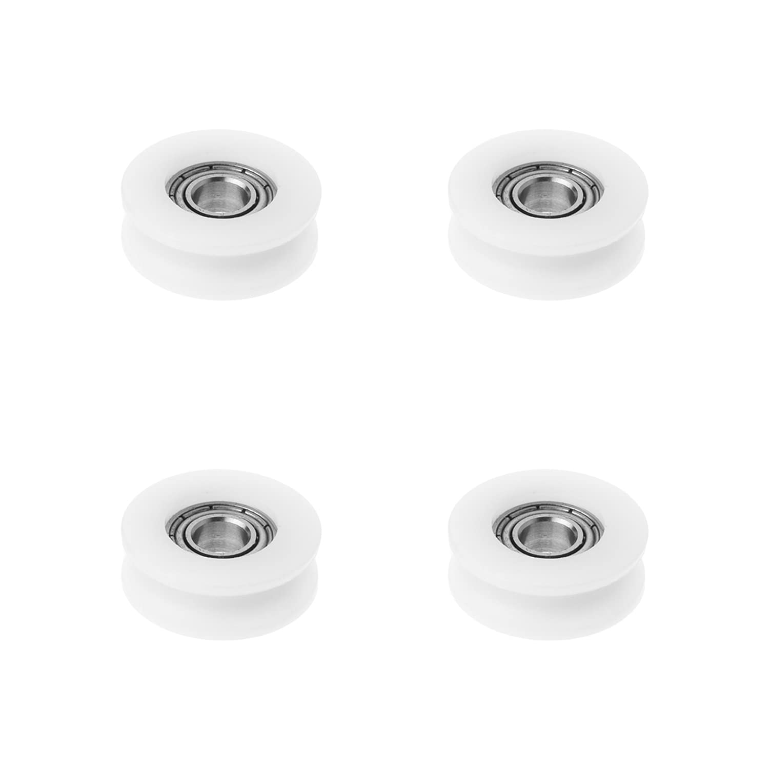 U-förmige Kunststoff-nylonrolle, 6 X 22 X 8 Mm, Führungslager, 4 Stück, Weiß
