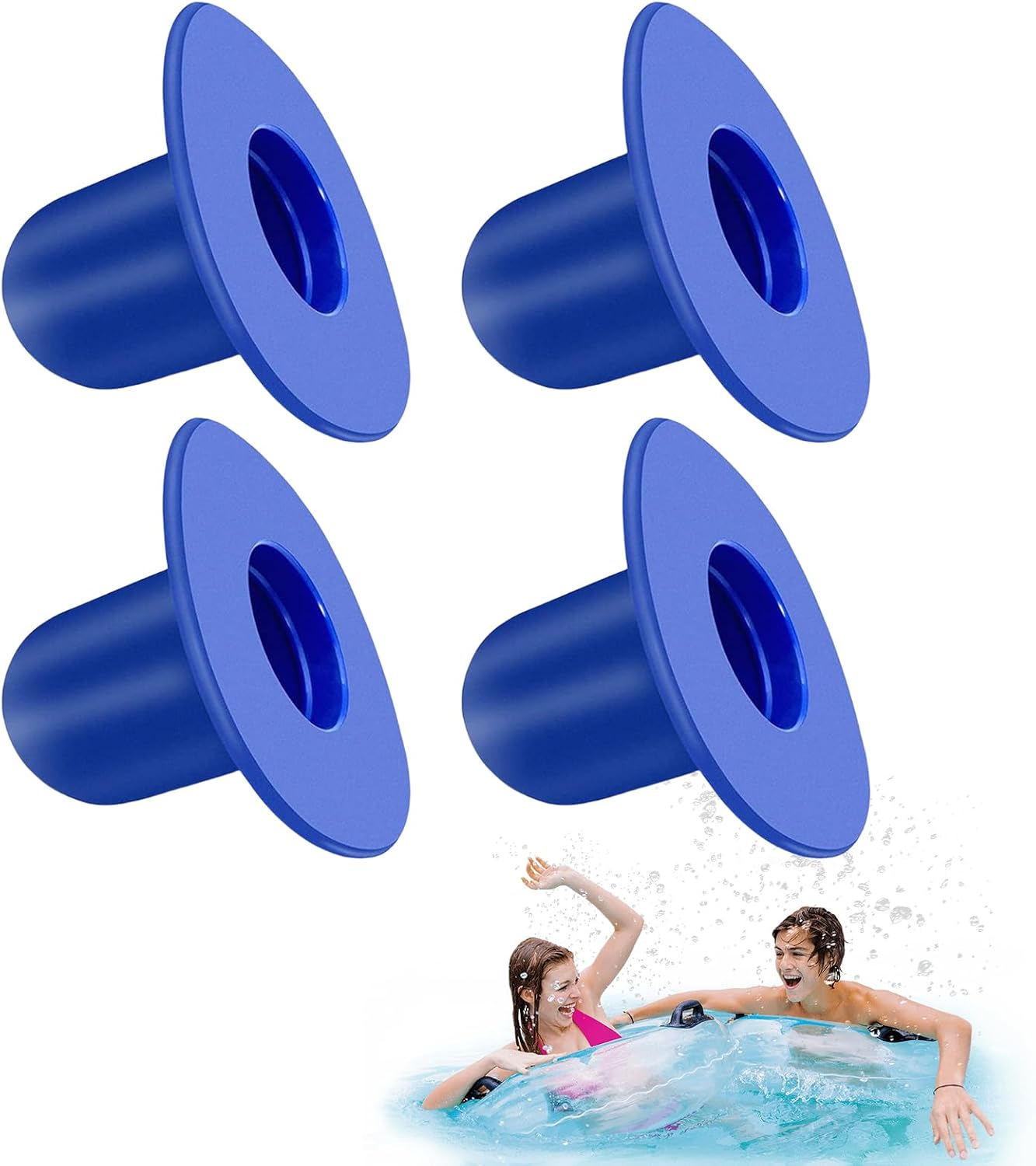 4-teiliges Poolstopfen-set, Poolstopfen, Poolstopfen, Pumpenfilter-sieblochstopfen, Gummi-ablaufstopfen-zubehör Für Aufstellpools, Kompatibel Mit Intex- Und Bestway-spa-pools