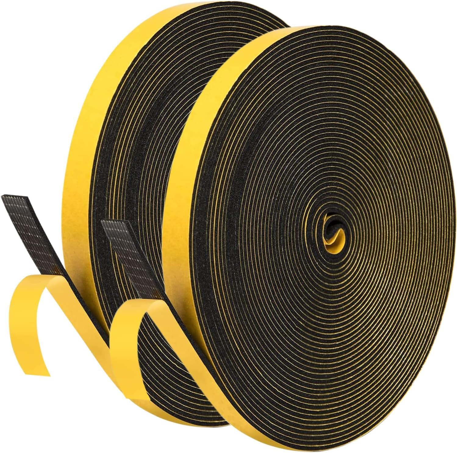 Dichtungsband Für Türen Und Fenster, Schaumstoffband 9 Mm (breite) X 2 Mm (dicke) X 30 M, Schalldämmend, Schwarz.