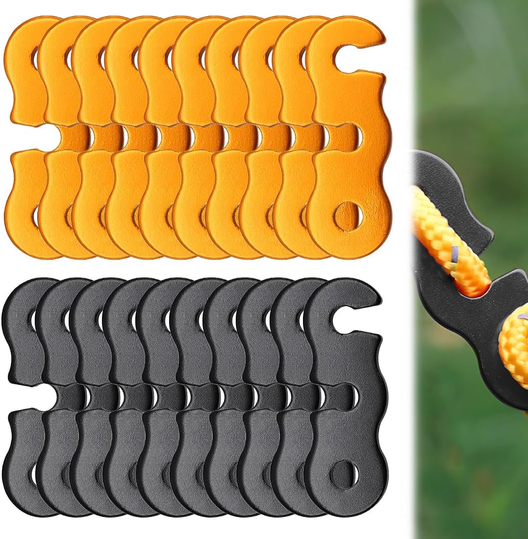Packung Mit 20 Zeltseilspannern Aus Aluminiumlegierung (campingzubehör), Geeignet Zum Wandern Und Campen Im Freien.
