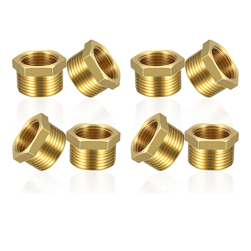 8-teiliger Reduzieradapter Aus Messing, 3/8" Auf 1/2", Außengewinde Auf Innengewindenippel, Gewindeanschluss Für Wasserleitungen
