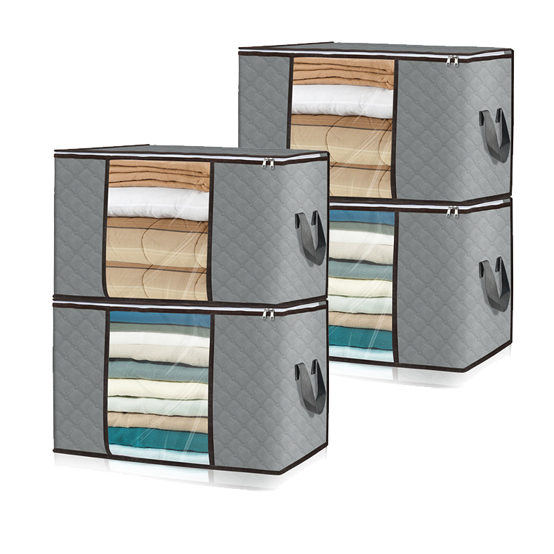 4er-set Kleideraufbewahrungsbeutel (84 L), Faltbare Aufbewahrungsbox Für Unter Das Bett, Aufbewahrungsbox Für Bettbezüge, Kleiderschrank-organizer