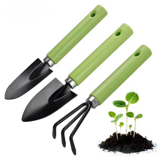 3-teiliges Kleines Gartenwerkzeug-set, Handwerkzeuge Für Die Gartenarbeit, Mit Kunststoffgriffen, Handgartenwerkzeuge, Bonsai-schaufel, Leichtes Gartenwerkzeug