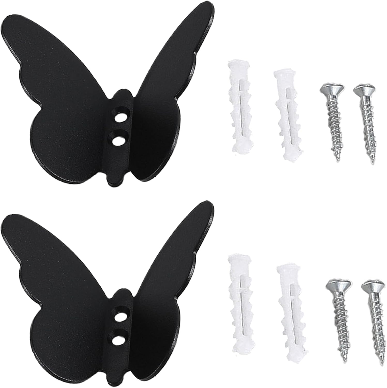 Stück Kreative Schmetterlings-garderobenhaken, Schmetterlings-aufbewahrungshaken, Schwarze Schmetterlings-garderobenhaken, Geeignet Für Schlafzimmer, Badezimmer Und Andere Orte