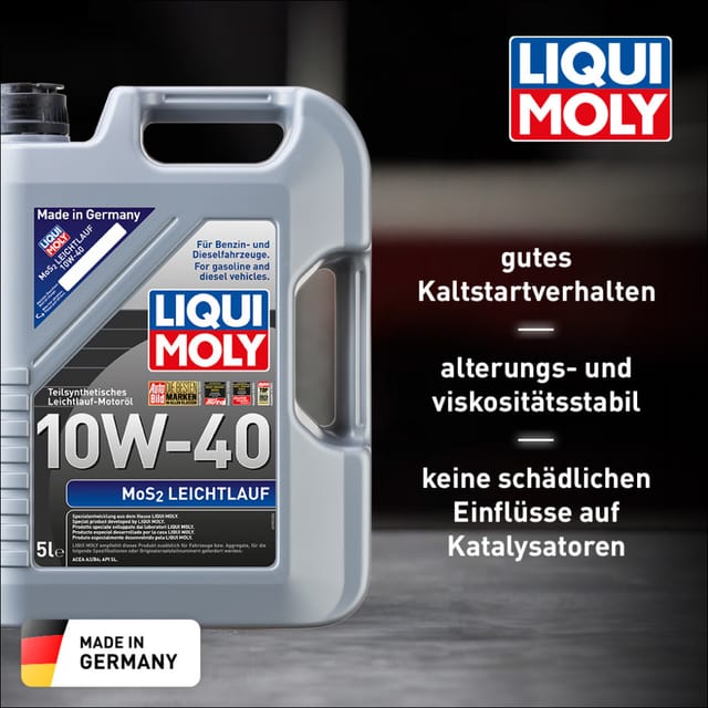 Motoröl MoS2 Leichtlauf 10W-40 5 l Motoröle - Liqui Moly