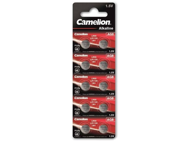 CAMELION Knopfzelle AG8, 10 St.