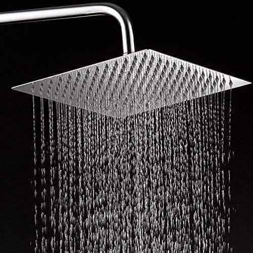Tête de Douche Acier Inoxydable 304 Pommeau de Douche Economie d'Eau et Haute Pression pour Salle de Bain (25cm Carrée)