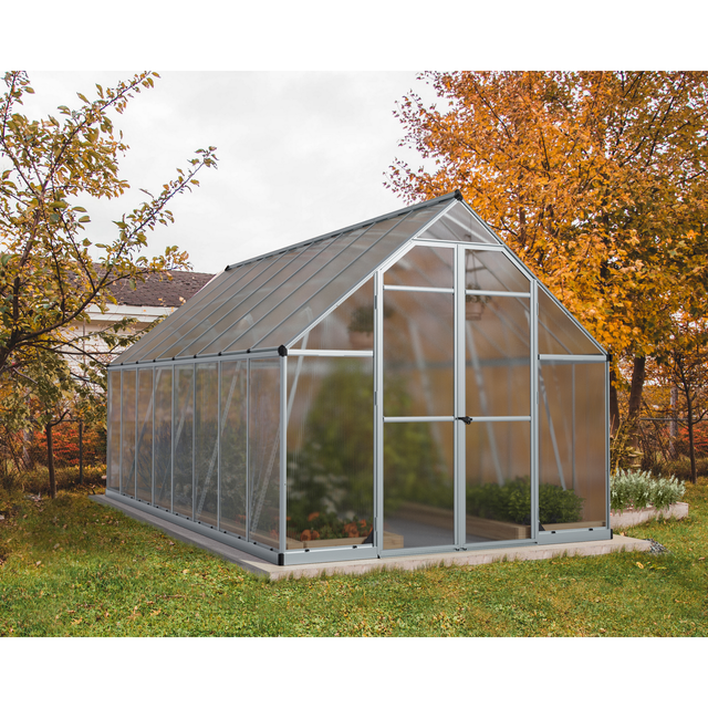 Palram-canopia - Aluminium Gewächshaus Essence 816 Silber 487x244x229 cm