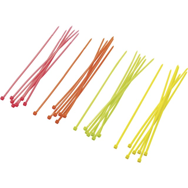 Tru Components - 1570922 ST150M Kabelbinder 150 mm 2.50 mm Neongrün, Neonorange, Neongelb, Neonpink 8
