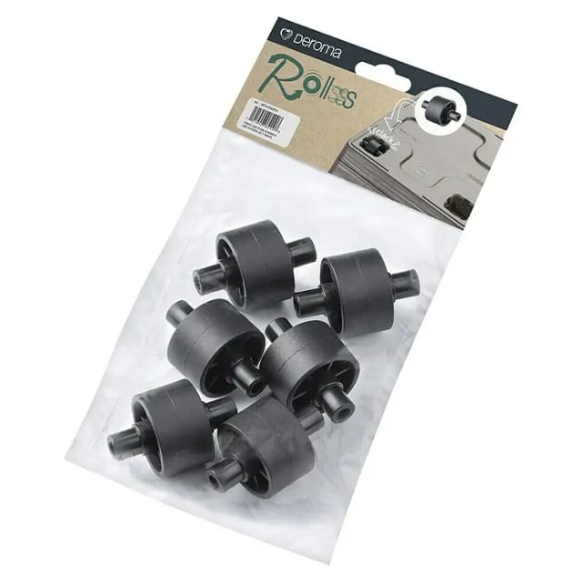 Rollen 20 x 10 x 3 cm schwarz Kübel - Deroma