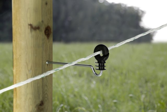 Kerbl Langstiel-Ringisolator 22 cm Stütze 15 Stück Zaunpfosten