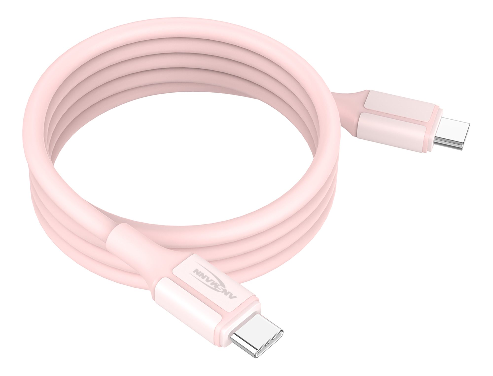 Ansmann Usb C Magnet Ladekabel 60w, Ordentlich & Kompakt, Silikonkabel Rosa