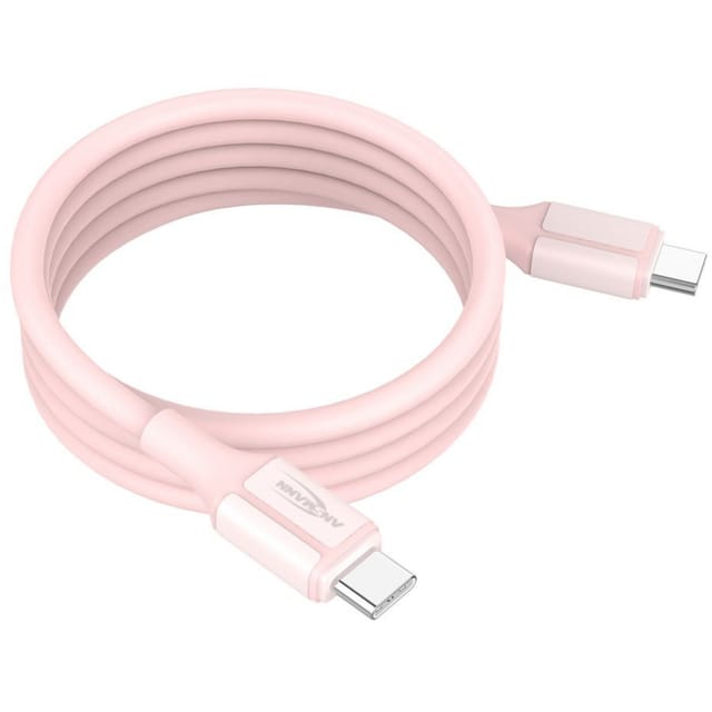 Ansmann Usb C Magnet Ladekabel 60w, Ordentlich & Kompakt, Silikonkabel Rosa