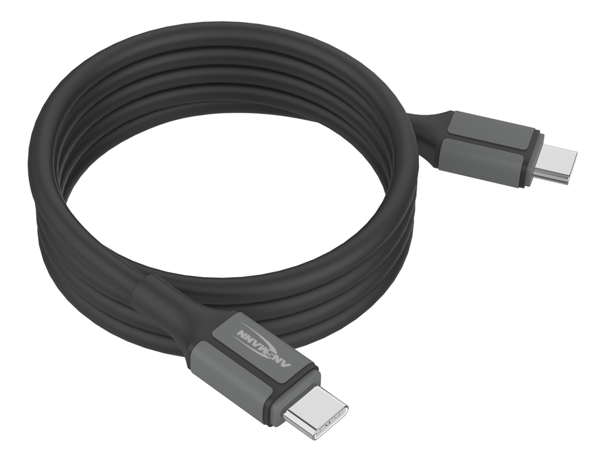 Ansmann Usb C Magnet Ladekabel 60w, Ordentlich & Kompakt, Silikonkabel Schwarz