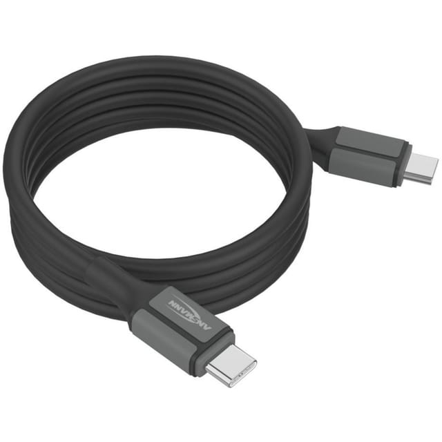Ansmann Usb C Magnet Ladekabel 60w, Ordentlich & Kompakt, Silikonkabel Schwarz