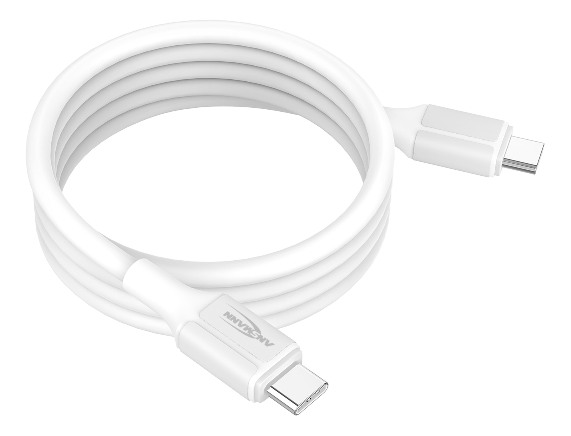 Ansmann Usb C Magnet Ladekabel 60w, Ordentlich & Kompakt, Silikonkabel Weiß