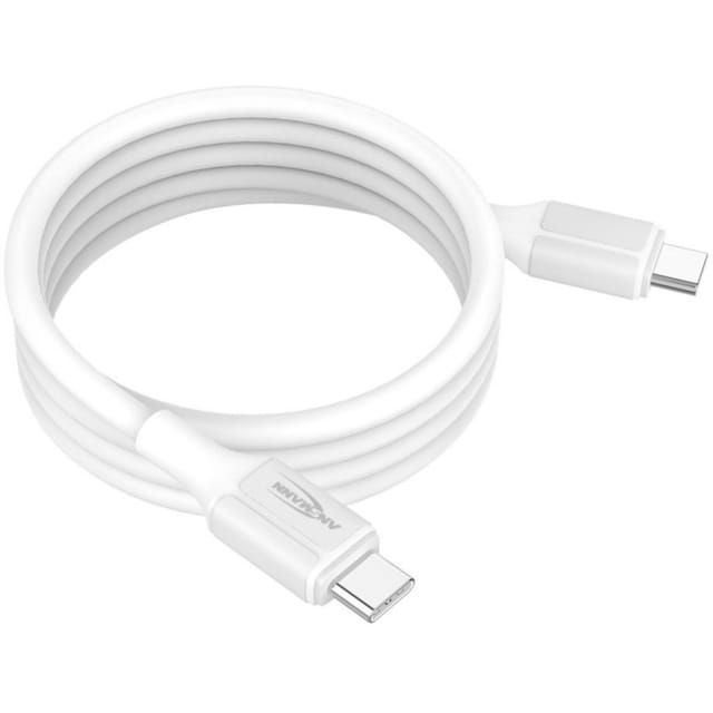 Ansmann Usb C Magnet Ladekabel 60w, Ordentlich & Kompakt, Silikonkabel Weiß