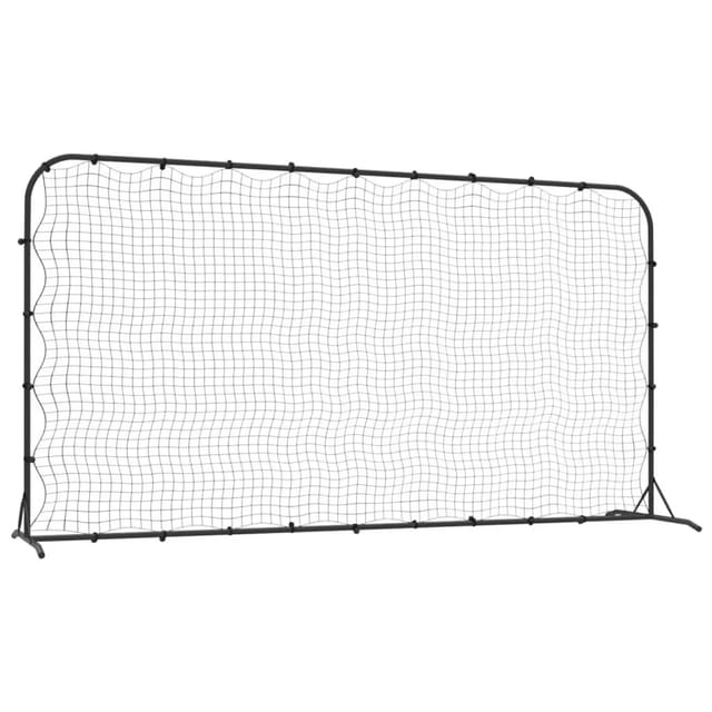 vidaXL Fußball-Rebounder Schwarz 366x90x183 cm HDPE