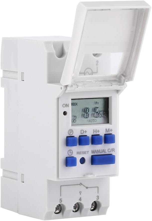 LCD-Zeitschaltuhr, wöchentlich, elektrisch, digital, Zeitschaltuhr, 15 A (220 V)