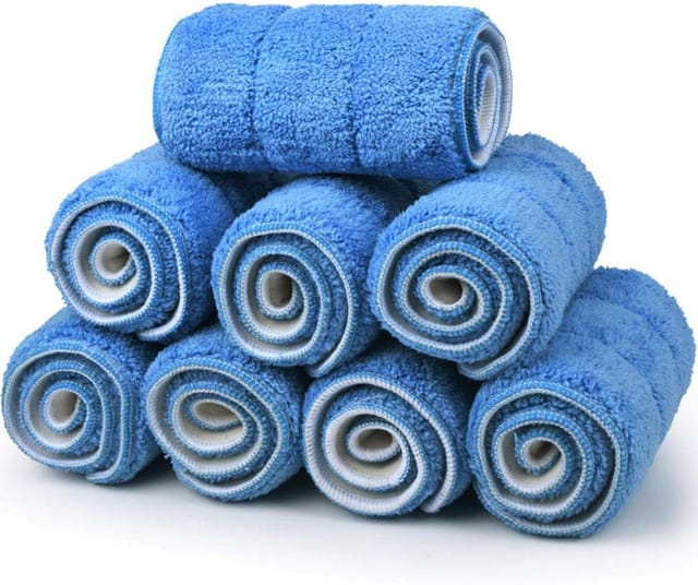 8er-Pack Ersatz-Mikrofaser-Moppköpfe, 45 x 15 cm, wiederverwendbare Waschlappen-Nachfüllpackungen, kommerzielle Reinigungspads für Swiffer WetJet,