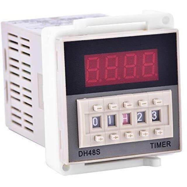 DH48S-2Z Digitales Zeitverzögerungsrelais, 220 V, Dual-Zeitverzögerungsrelais mit Dual-Zeitanzeigebasis