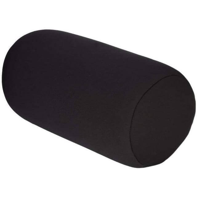 Micro Mini Rollkissen Auto Sofakissen Büro Reisekissen 29x16cm (Farbe : Schwarz)