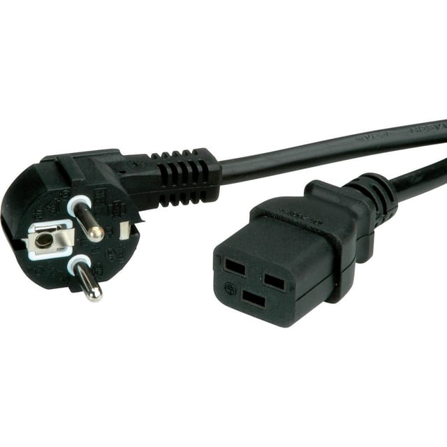 Value 19.99.1552 Strom Anschlusskabel Schwarz 2.00 m