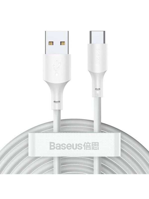 Baseus 2x USB zu USB Typ C Schnellladung Power Delivery Quick Charge 40 W 5 A 1,5 m weiß