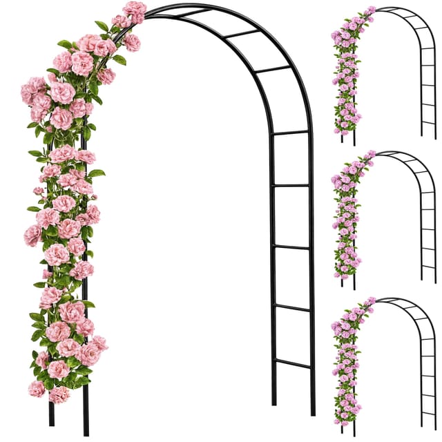 Gardebruk - Rosenbogen Rosensäule verschiedene Modelle Metall Rankhilfe Rankgitter Garten 4x Rosenbogen