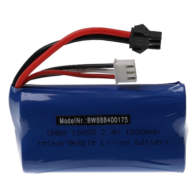Vhbw - Akku für Modellbau z.B. Racing Car, Helikopter, Flugzeug (1500mAh, 7,4V, Li-Ion, 72 x 37 x 19 mm)