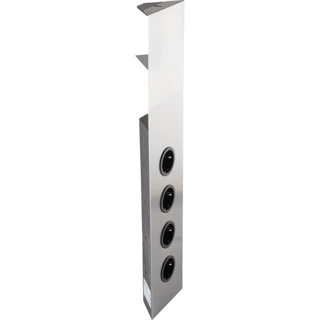 Caressi - Steckdosenelement 4ST46-58 4 Schukosteckdosen Edelstahl