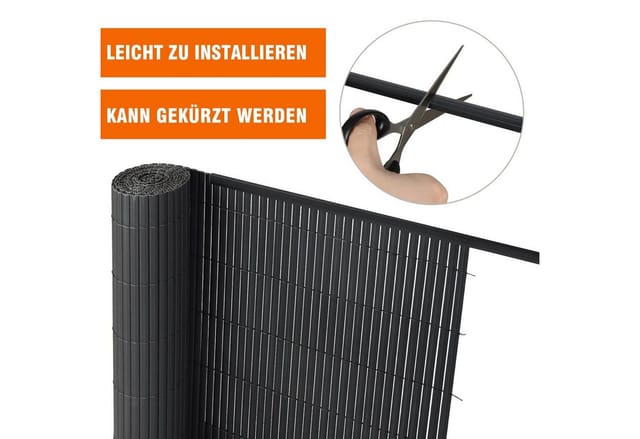 Sekey - 5er Set Abdeckprofil für Sichtschutzmatten pvc Sichtschutz Zaun Zaunabdeckung, je 1 m Länge, Anthrazit