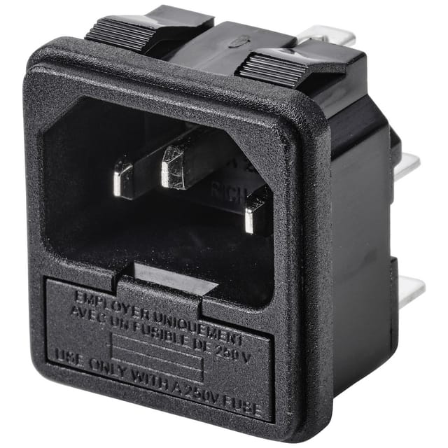 TC-10088372 Kaltgeräte-Steckverbinder C14 Stecker, Einbau vertikal Gesamtpolzahl: 3 1 - Tru Components