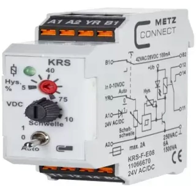 Metz Connect - Schwellwertschalter 24, 24 v/ac, v/dc (max) 1 Wechsler 11066670 1 St.