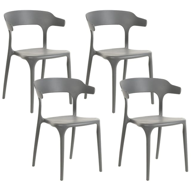 Gartenstuhl 4er Set GUBBIO Grau
