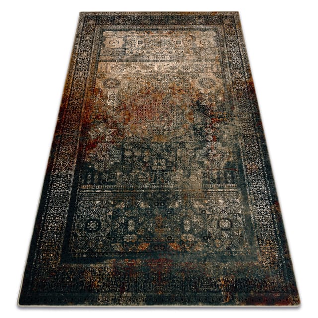 Rugsx - Wollteppich omega mamluk Rosette vintage smaragd multicolour 170x235 cm