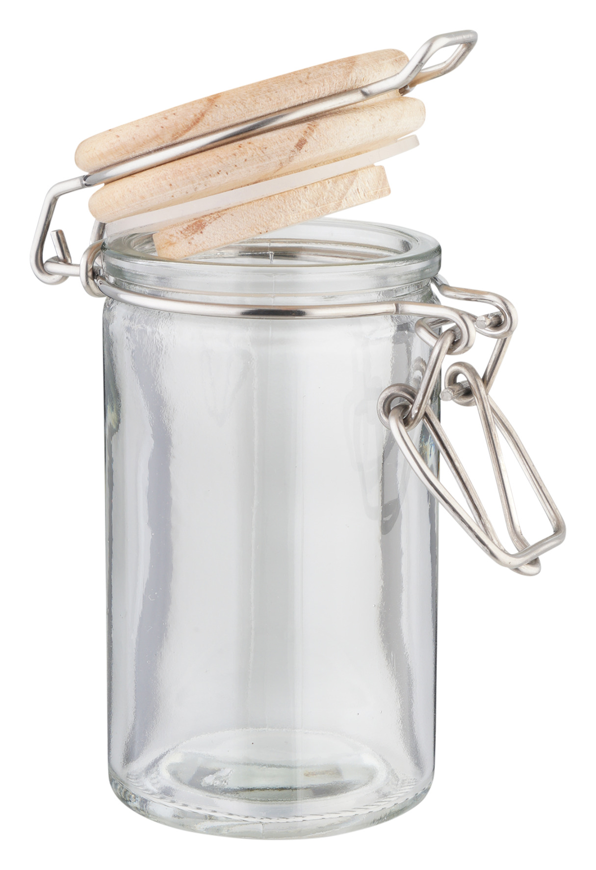 Riess Eva Gewürzdose Rund Aus Glas Mit Holzdeckel
