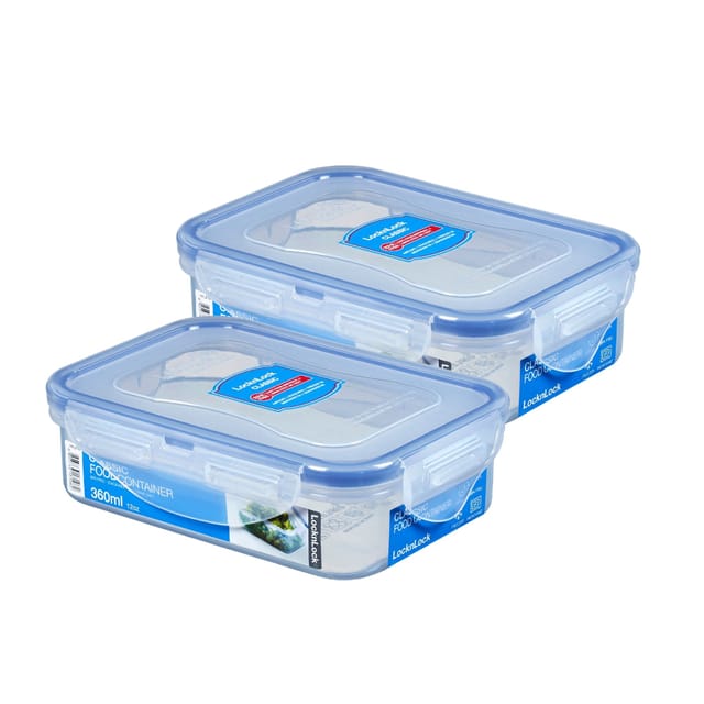Lock&lock - 2x LocknLock Vorratsdose Dose mit Deckel - Transparent
